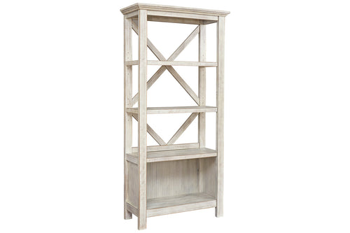 #6348 4 Shelf Rustic White Bookcase $399.95