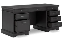 Load image into Gallery viewer, #8062 66&quot; Vintage Black Executive Desk $1,299.95