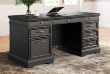 Load image into Gallery viewer, #8062 66&quot; Vintage Black Executive Desk $1,299.95