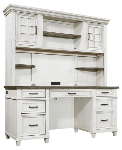 #6114 Aged Ivory Hutch $899.95 (Credenza Sold Separately)