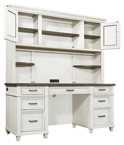 6113 66" x 24" Aged Ivory Credenza Desk (Hutch Sold Separately) $1,199.95