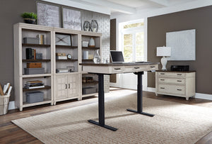 7882 60" Aged Ivory Power Lift Top Desk $1,199.95
