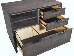 Contemporary Iron Lateral File Cabinet