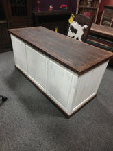Load image into Gallery viewer, #7941 Rustic Two-Tone White Executive Desk $999.95