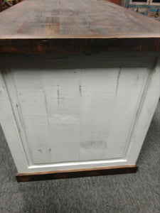 #7941 Rustic Two-Tone White Executive Desk $1,088.95