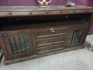 7923 70" Rustic Nail Head TV Console $949.95