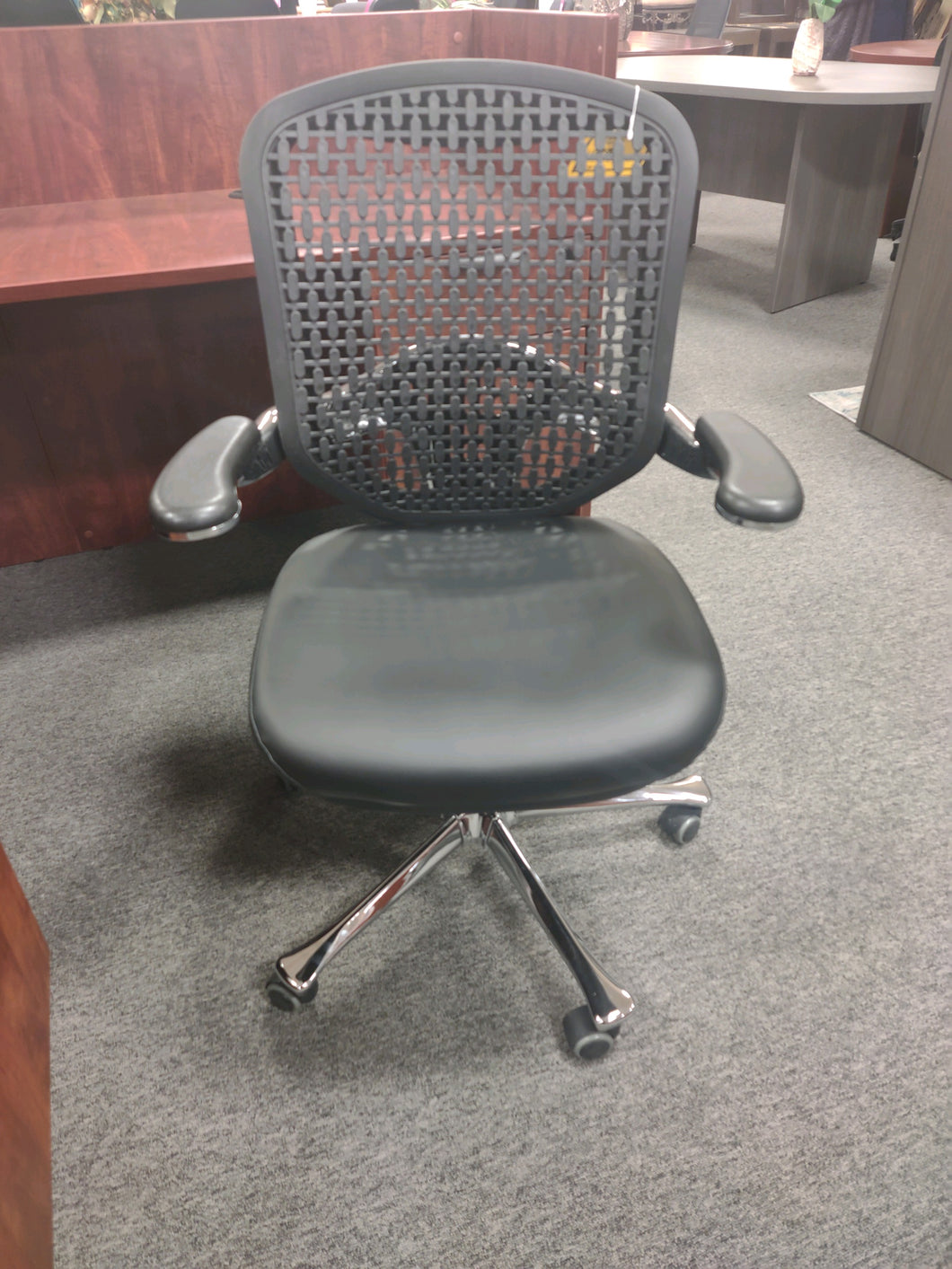 4257 Black Rubber Back Desk Chair $158.00 - CLOSEOUT!!