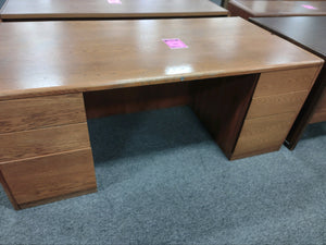 R314 36"x 72" Oak USED Desk w/2 Files $199.98 - 1 Only!