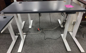 R308 24"x 48" Dark Gray Power Adjustable USED Desk $149.98