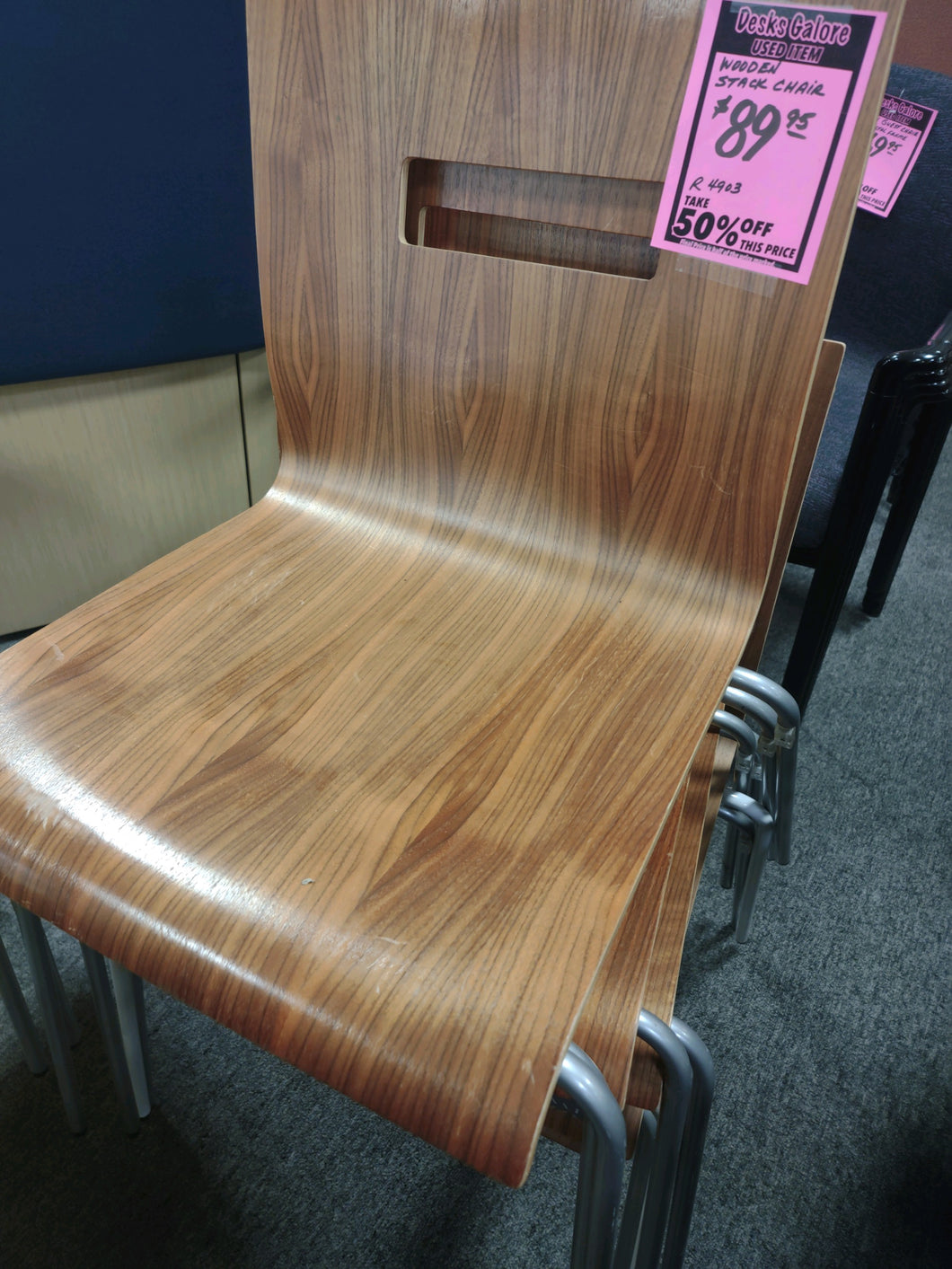 R4903 Wooden Stackable USED Chair $44.98