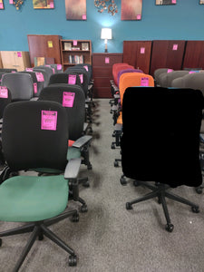 Steelcase "Leap" Leather/Colored Mesh back Used Office Chairs $249.98