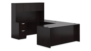 6 PC Pre-Configured 71" Laminate U Shape Desk w/Hutch $1,889.95