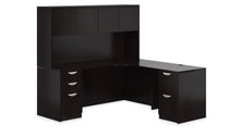 Load image into Gallery viewer, 5 PC Pre-Configured 71&quot; Laminate L-Shape Credenza w/Hutch $1,569.95