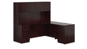 5 PC Pre-Configured 71" Laminate L-Shape Credenza w/Hutch $1,569.95