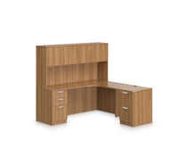 Load image into Gallery viewer, 5 PC Pre-Configured 71&quot; Laminate L-Shape Credenza w/Hutch $1,569.95