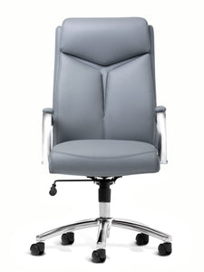 5288 Gray Vinyl and Chrome Desk Chair