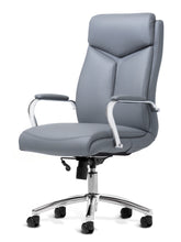 Load image into Gallery viewer, 5288 Gray Vinyl and Chrome Desk Chair
