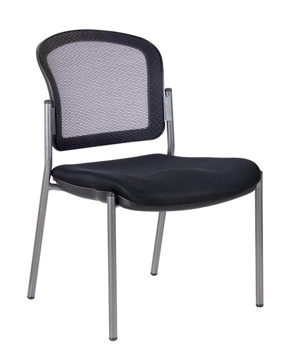 3542 Blk Mesh Back Fabric Wide Armless Guest Chair $149.95