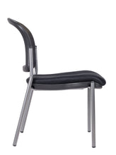 Load image into Gallery viewer, 3542 Blk Mesh Back Fabric Wide Armless Guest Chair $149.95