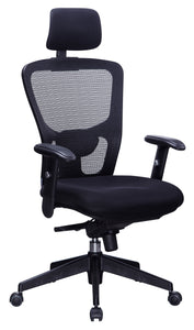 3443 Black Mesh Back Desk Chair With Headrest