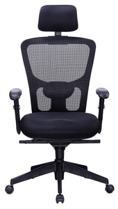 3443 Black Mesh Back Desk Chair With Headrest