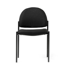 Load image into Gallery viewer, Black Fabric Armless Stackable Guest Chair