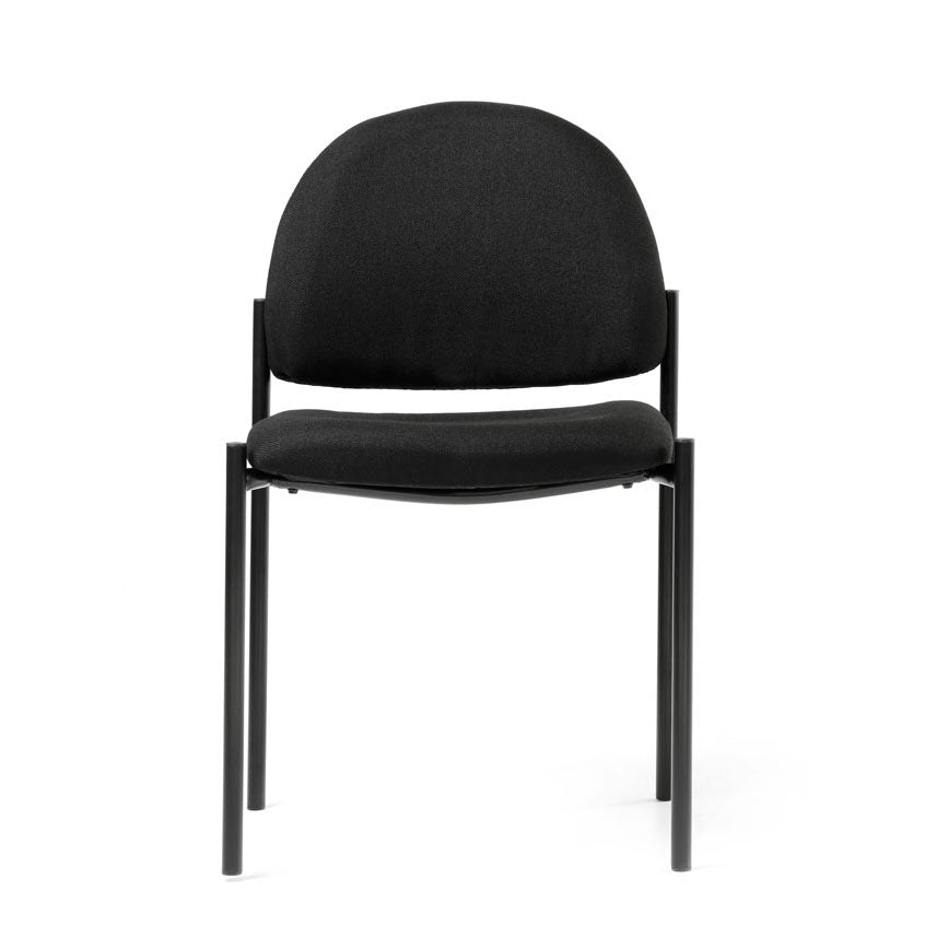 7194 Black Fabric Armless Stackable Guest Chair $79.95