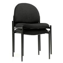 Load image into Gallery viewer, Black Fabric Armless Stackable Guest Chair