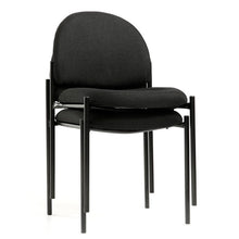 Load image into Gallery viewer, 7194 Black Fabric Armless Stackable Guest Chair $79.95