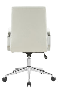 6864 White Vinyl Desk Chair