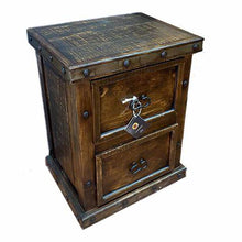 Load image into Gallery viewer, Rustic Nail Head Two Drawer File Cabinet