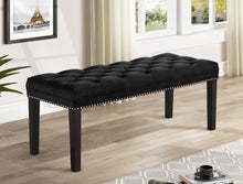 Load image into Gallery viewer, Black Velvet Bench