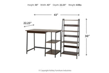 Load image into Gallery viewer, #6495 43&quot; Brown 2 PC Desk w/Shelf $168.00