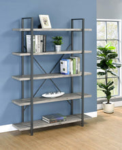 Load image into Gallery viewer, #7779 Metal &quot;X&quot; Back 5 Shelf Bookcase $239.95