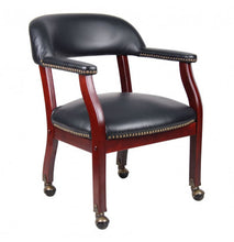 Load image into Gallery viewer, 3865 Black Vinyl Mid Back Caster Guest Chair $179.95