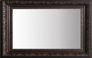 Embossed Framed Beveled Mirror