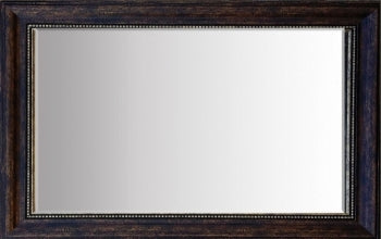Medium Brown Beveled Mirror w/Bead Trim