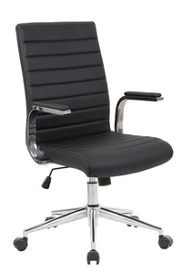 6864 White Vinyl Desk Chair