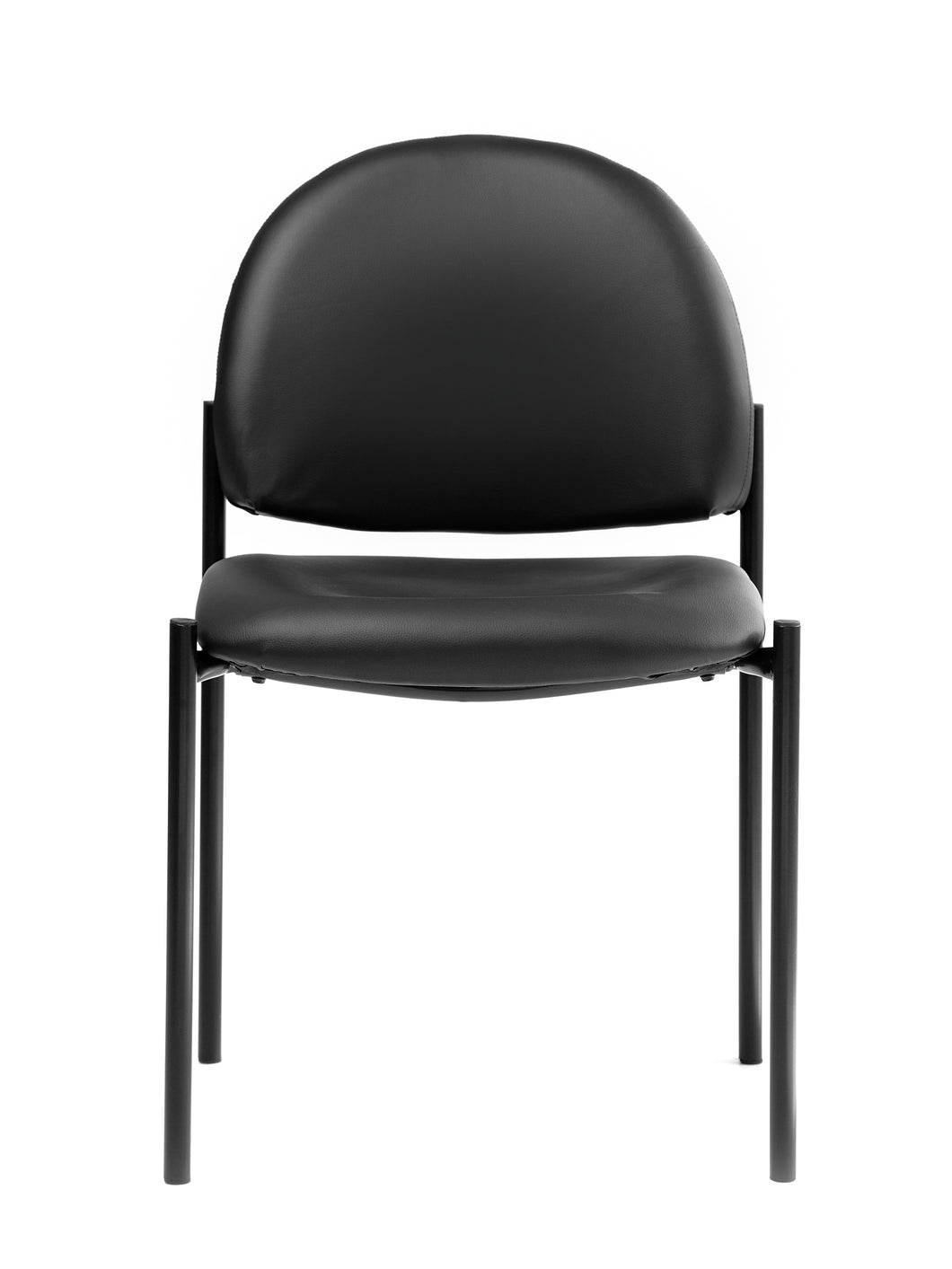 Black Vinyl Armless Guest Chair
