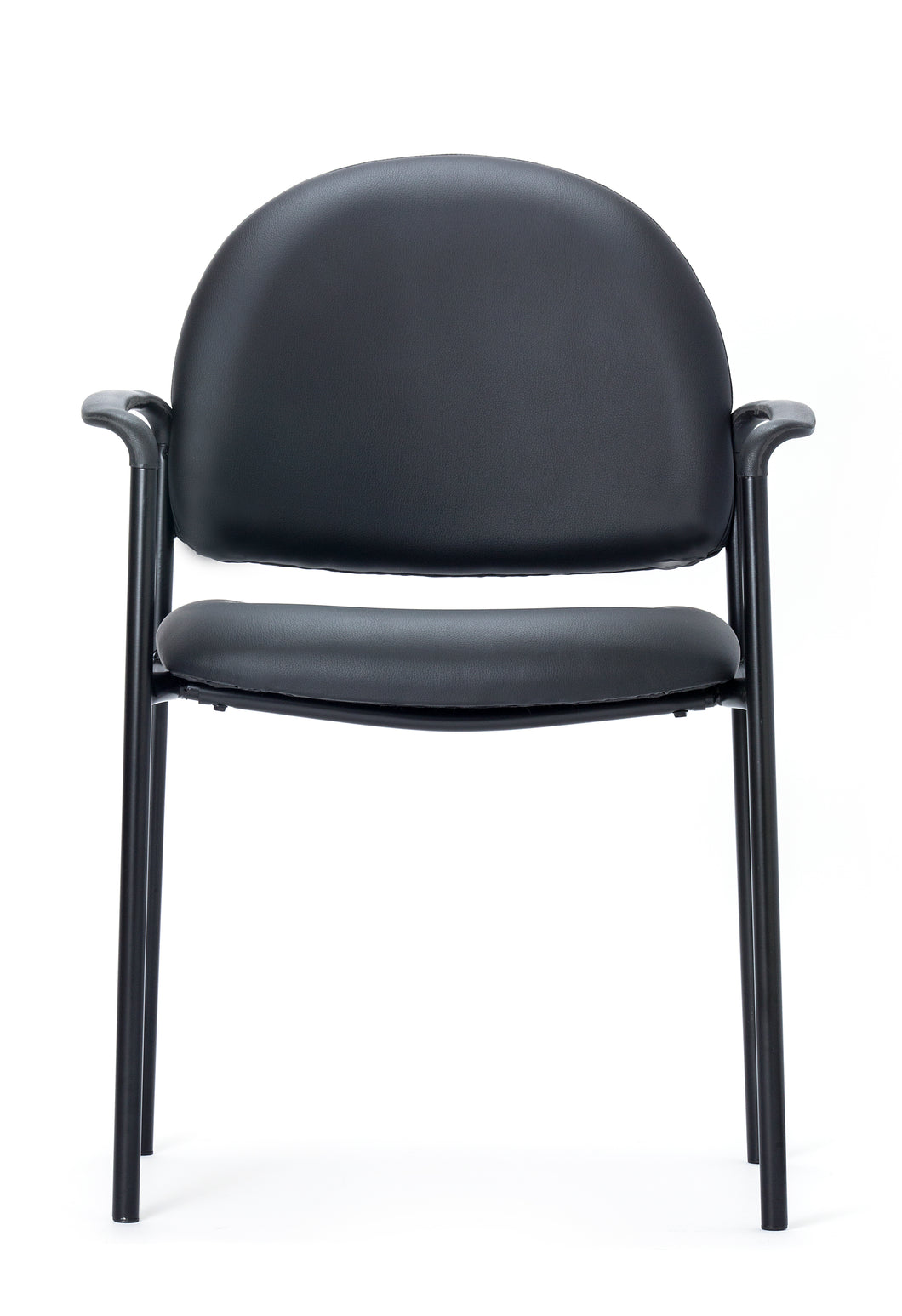 Black Vinyl Guest Chair w/Arms