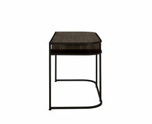 Load image into Gallery viewer, #7275 Dark Oak and Metal Writing Desk $229.95