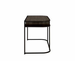 #7275 Dark Oak and Metal Writing Desk $229.95