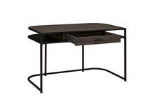 Load image into Gallery viewer, #7275 Dark Oak and Metal Writing Desk $229.95