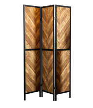 Load image into Gallery viewer, Rustic Herringbone 3 Panel Screen