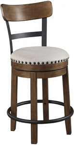 24" Brown Rustic Barstool