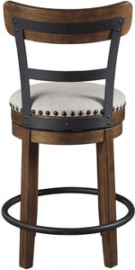 24" Brown Rustic Barstool