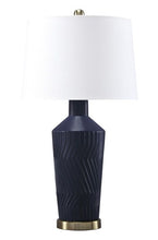 Load image into Gallery viewer, 5398 Blue Ceramic Table Lamp $69.95