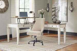 #6567 Country Two Tone L Shape Lift Top Desk with Return $749.95