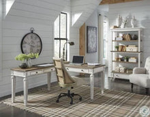 Load image into Gallery viewer, #6567 Country Two Tone L Shape Lift Top Desk with Return $749.95