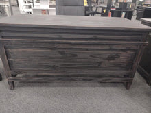 Load image into Gallery viewer, 7889 Weathered Black Half Pedestal Desk $1,199.95